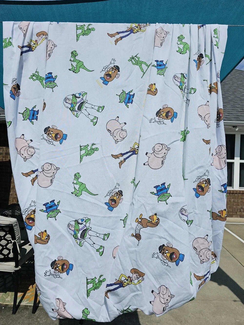 1995 Hasbro Disney Toy Story Twin Sheet Set - Flat & Fitted - Vintage